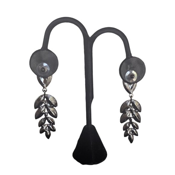 Metallic Leaf Drop Earring - Picture 3 of 4